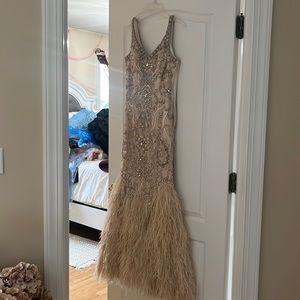 Cream long Terani Couture dress